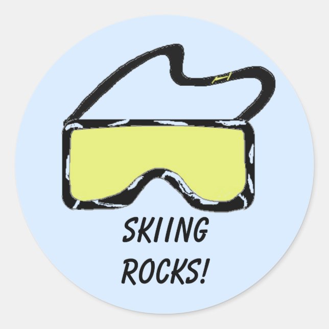 Skibrille Runder Aufkleber (Vorderseite)