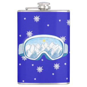 Skibrille Schneeflockentanz Flachmann