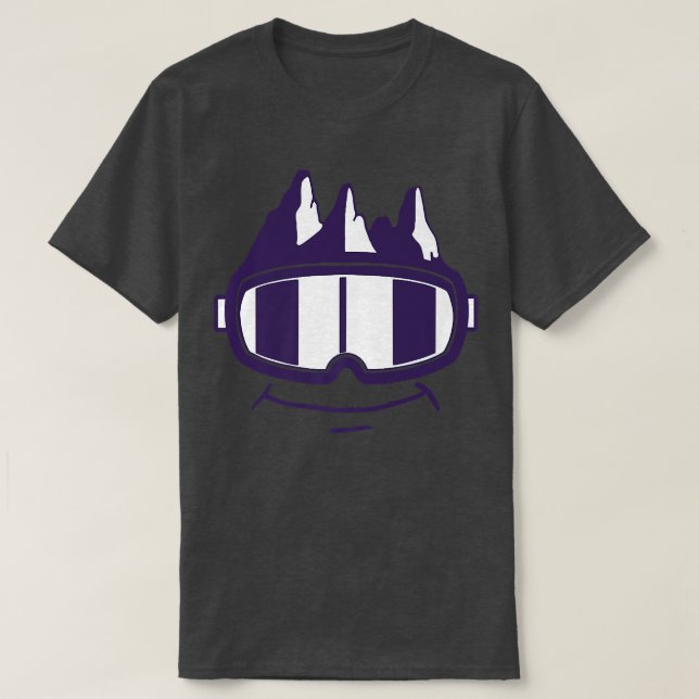 Skibrillen Berge Wintersport Schnee T-Shirt (Design vorne)