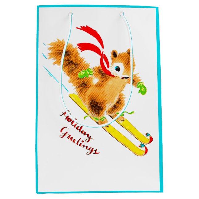 Skichhörnchen Mittlere Geschenktüte (Vorderseite)
