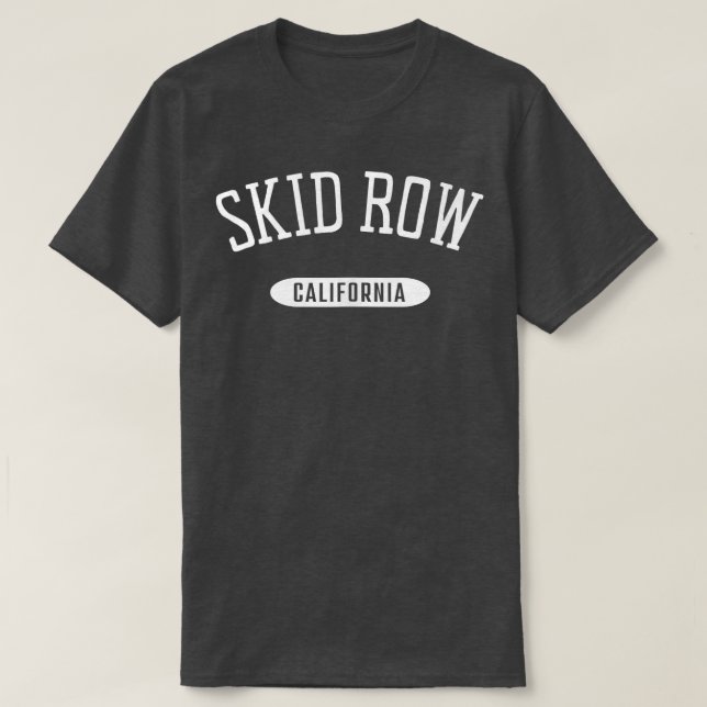 Skid Row Classic Style Skid Row California CA Tan T-Shirt (Design vorne)