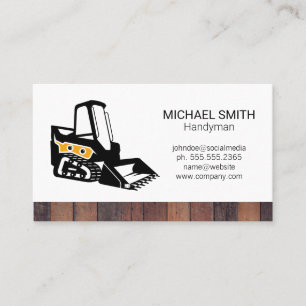 Skid Steer   Construction Builder Business Card Visitenkarte