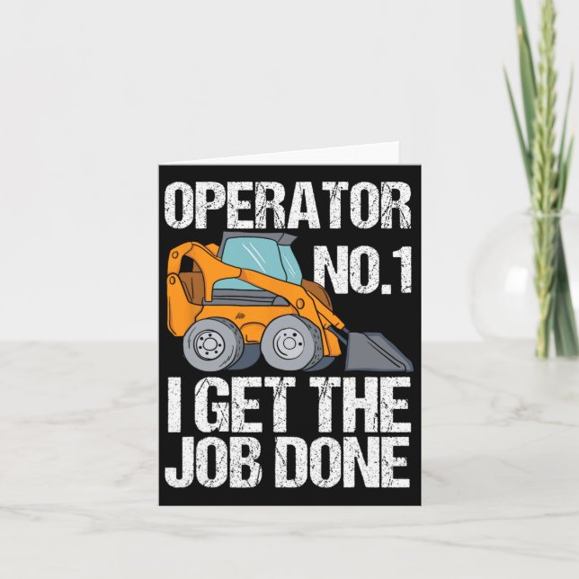 Skid Steer Daddy Funny Vathers Day Geschenk Karte (Vorderseite)