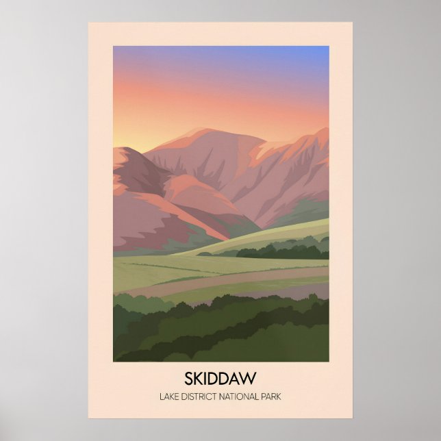 Skiddaw Lake District Reiseplakat Poster (Vorne)