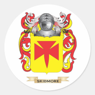 Skidmore Wappen (Familienwappen) Runder Aufkleber