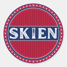 Skien City Pride Emblem – Norwegian Identity Runder Aufkleber