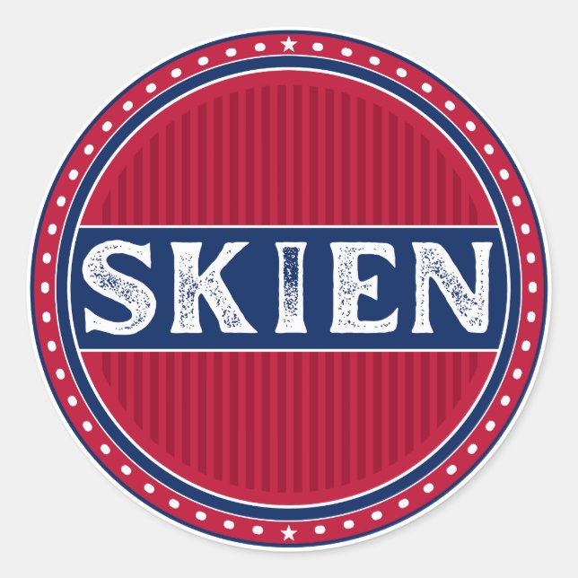 Skien City Pride Emblem – Norwegian Identity Runder Aufkleber (Vorderseite)