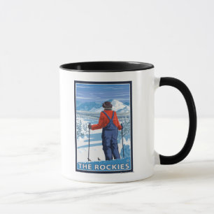 Skier Admiring - Die Rockies Tasse