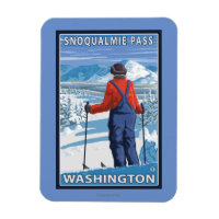 Skier Admiring - Snoqualmie Pass, Washington