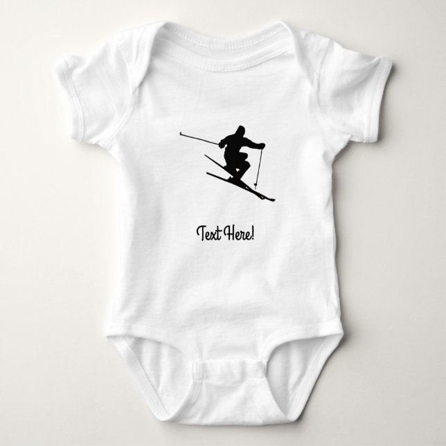 Skier Baby Strampler (Vorderseite)
