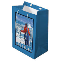 Skier-bewundern Vintages Reise-Plakat