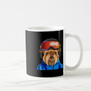 Skier Brussels Griffon Snowboarding Dog Kaffeetasse