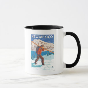 Skier Carry SkisNew Mexico Tasse