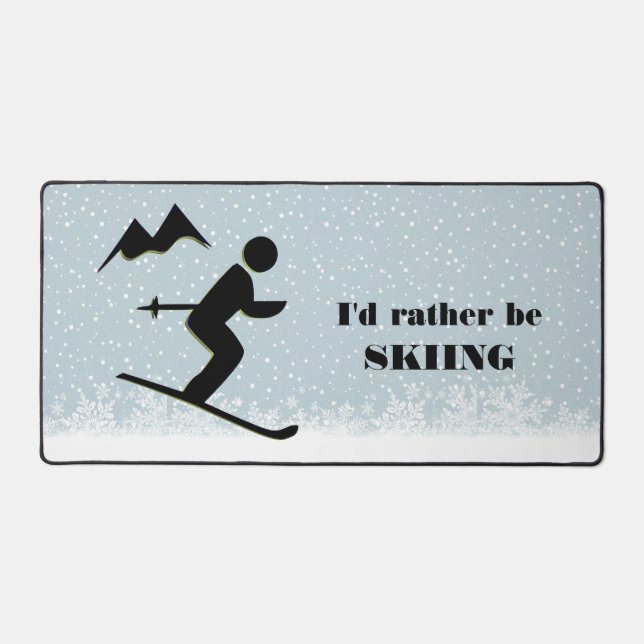 Skier-Designmatte Schreibtischunterlage (Vorderseite)