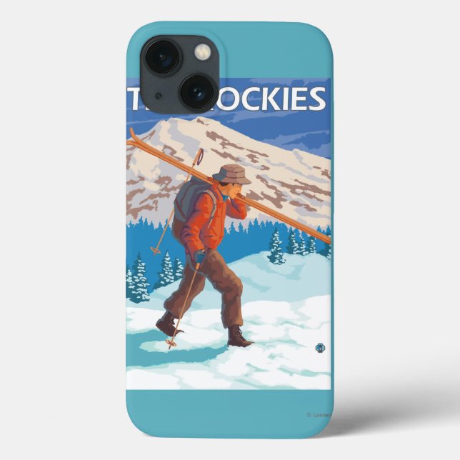 Skier, die Schneeschuhe tragen - Die Rockies Case-Mate iPhone Hülle (Rückseite)