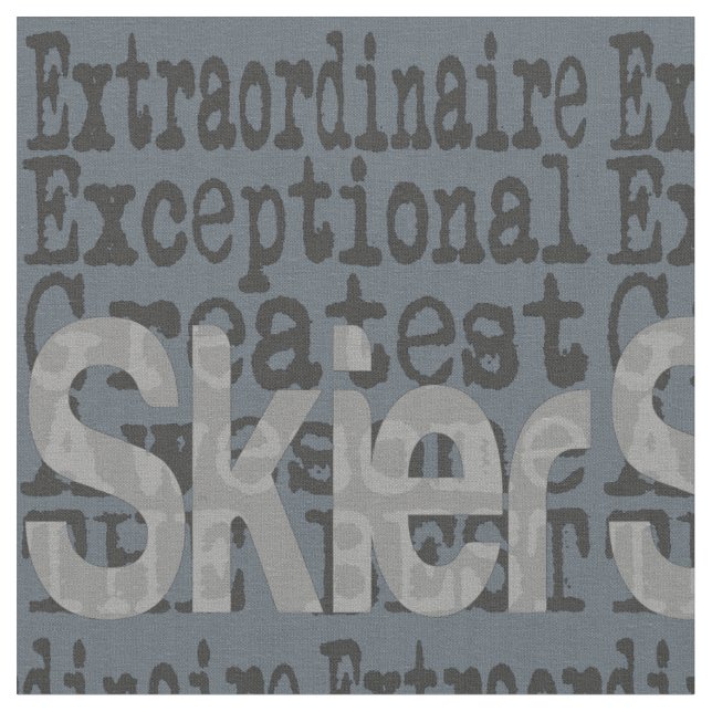 Skier Extraordinaire Stoff (Nahaufnahme)