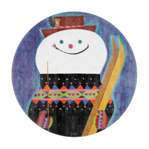 Skier für Schneemann Schneidebrett