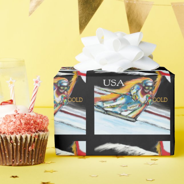 SKIER GESCHENKPAPIER (Geburtstagsparty)