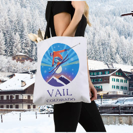 Skier in Snowy Night Sky Vail Colorado