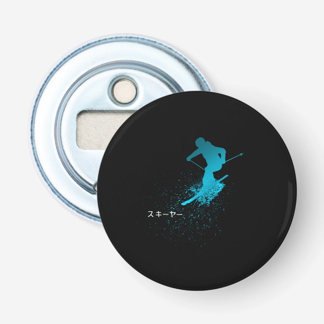 Skier, Jki, Japanisch Flaschenöffner (Vorderseite)