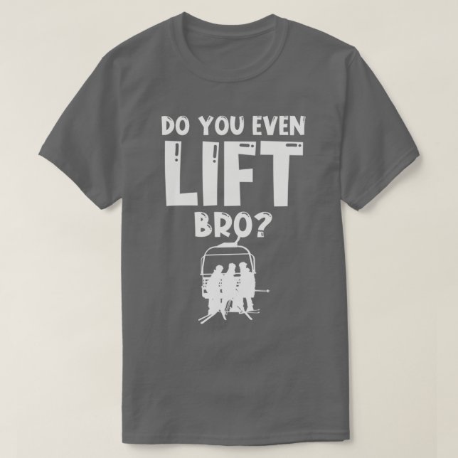 Skier Lift Funny Skier T-Shirt (Design vorne)
