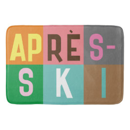 Skier Retro Après Ski Color Blocks Badematte