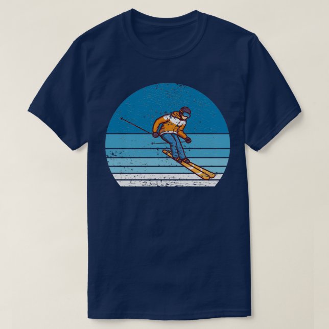 Skier Retro T-Shirt (Design vorne)
