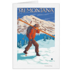 Skier Snow Skis - Montana