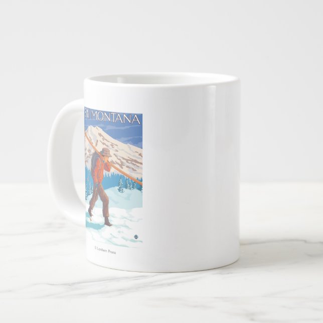 Skier Snow Skis - Montana Jumbo-Tasse (Vorderseite Links)