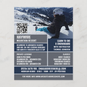 Skierportrait, Ski-/Snowboardunterricht/Kurse Flyer