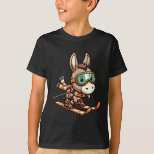 Skieselin mit Schutzbrille und Schal alpinwinterli T-Shirt