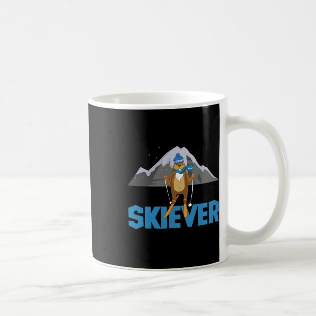 Skiever Langlauf Wintersport Biathlo Kaffeetasse (Rechts)