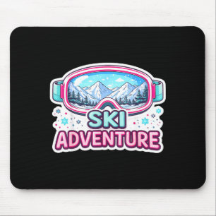 Skifahren Abenteuer Skifahrerin Skifahren Berg Win Mousepad