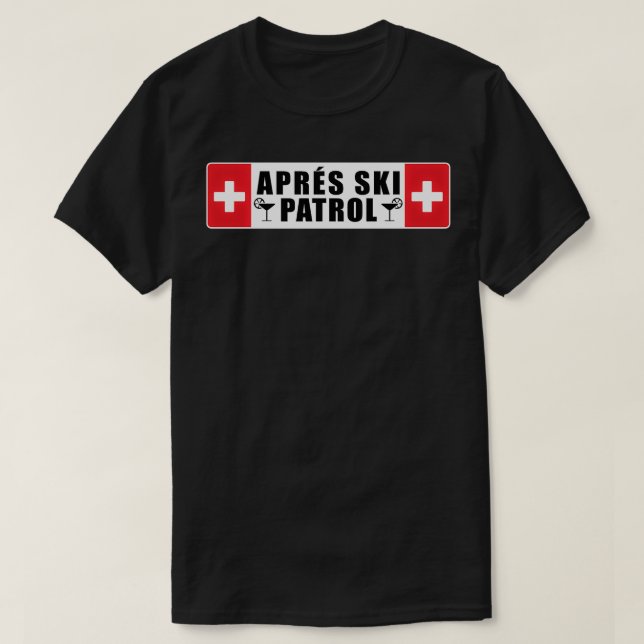 Skifahren Apres Ski Patrol Skier Wintersport T-Shirt (Design vorne)