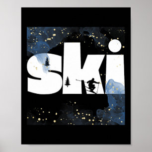 Skifahren auf den Pisten4 Poster