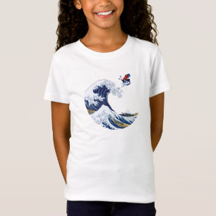 Skifahren auf Die große Welle vor Kanagawa T-Shirt