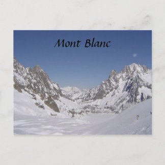 Skifahren auf einem Gletscher Postkarte