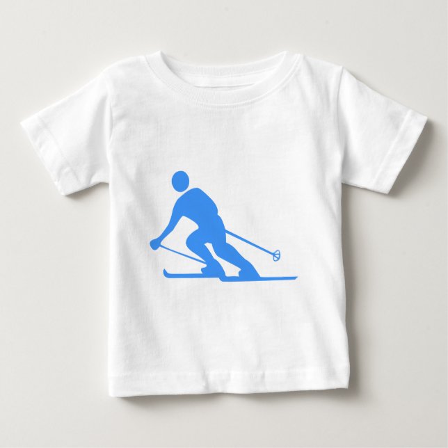 Skifahren - Baby Blue T-shirt (Vorderseite)