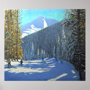 Skifahren Beauregard La Clusaz 2012 Poster