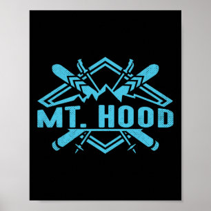 Skifahren Berge Skifahrer Abfahrt Skigebiet Mt. Ho Poster