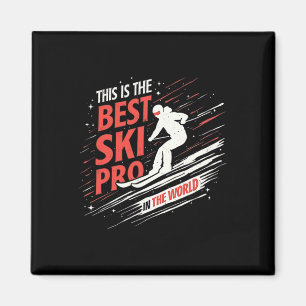 Skifahren Beruflicher Schneesport Magnet
