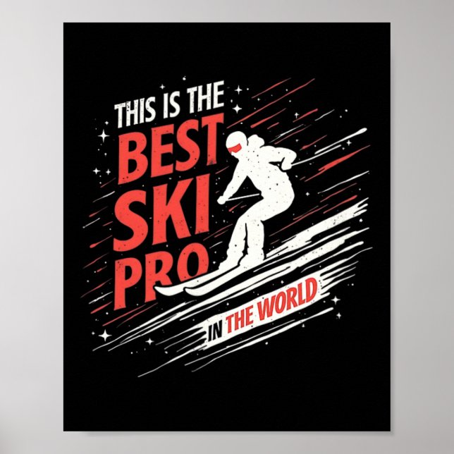 Skifahren Beruflicher Schneesport Poster (Vorne)