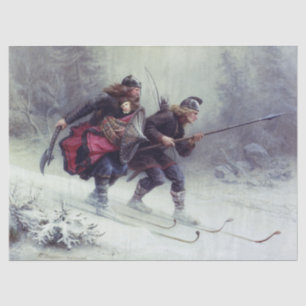 Skifahren Birchlegs überqueren den Berg Seidenpapier