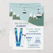 Skifahren Birthday Party Pisten Ski Snowboard Schn