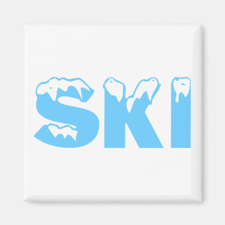 Skifahren (blau) magnet