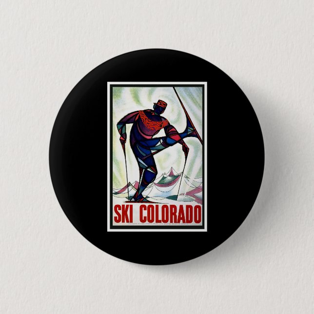 Skifahren Colorado Button (Vorderseite)