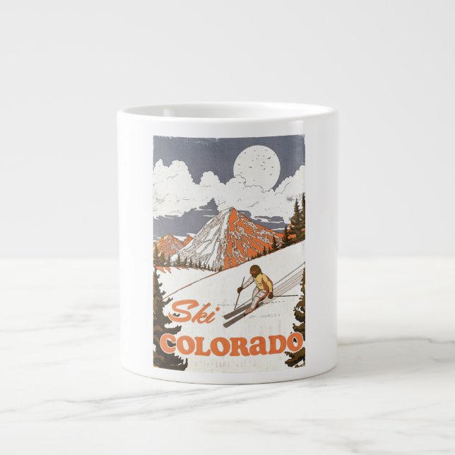 Skifahren Colorado Jumbo-Tasse (Vorderseite)