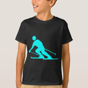 Skifahren - Cyan T-Shirt
