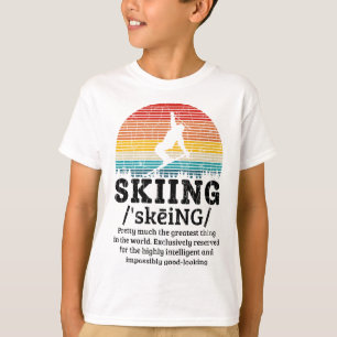 Skifahren Definition Lustig Retro Vintage Ski Skif T-Shirt