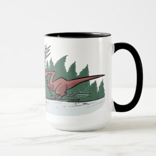 Skifahren-Dinosaurier-Tasse Tasse